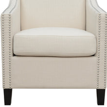 Silla decorativa tapizada en beige