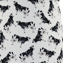 Black Traditional Table Lamp With Cow Printed Shade