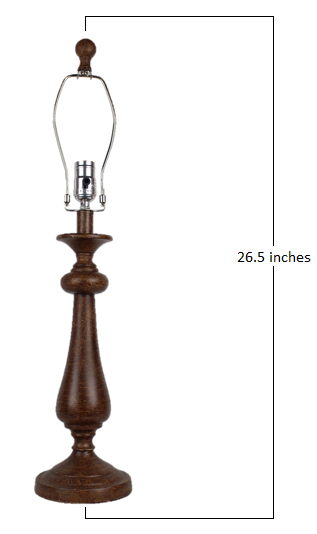 Dark Brown Standard Table Lamp 27"