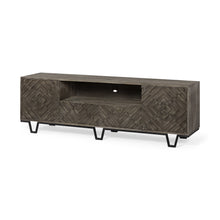 Medium Brown Wood Tv Stand Media Console With 4 Doors And Small Media Shelf