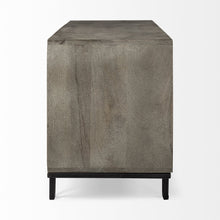 Medium Brown Wood Tv Stand Media Console With 4 Doors And Small Media Shelf