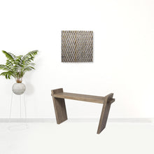 Medium Brown Solid Mango Wood Finish Console Table With Slanted Base Design