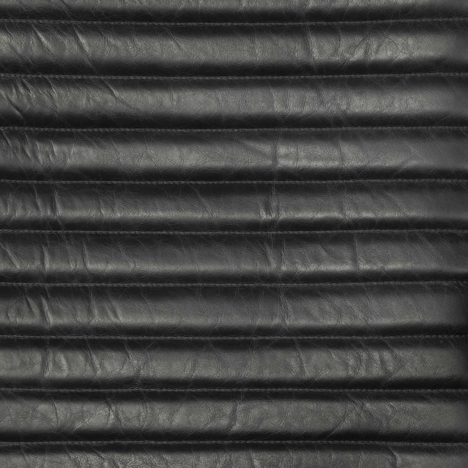 Black Leather Wrap Accent Chair With Metal Frame