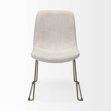 Cream Fabric Seat With Gold Metal Frame Dining Chair