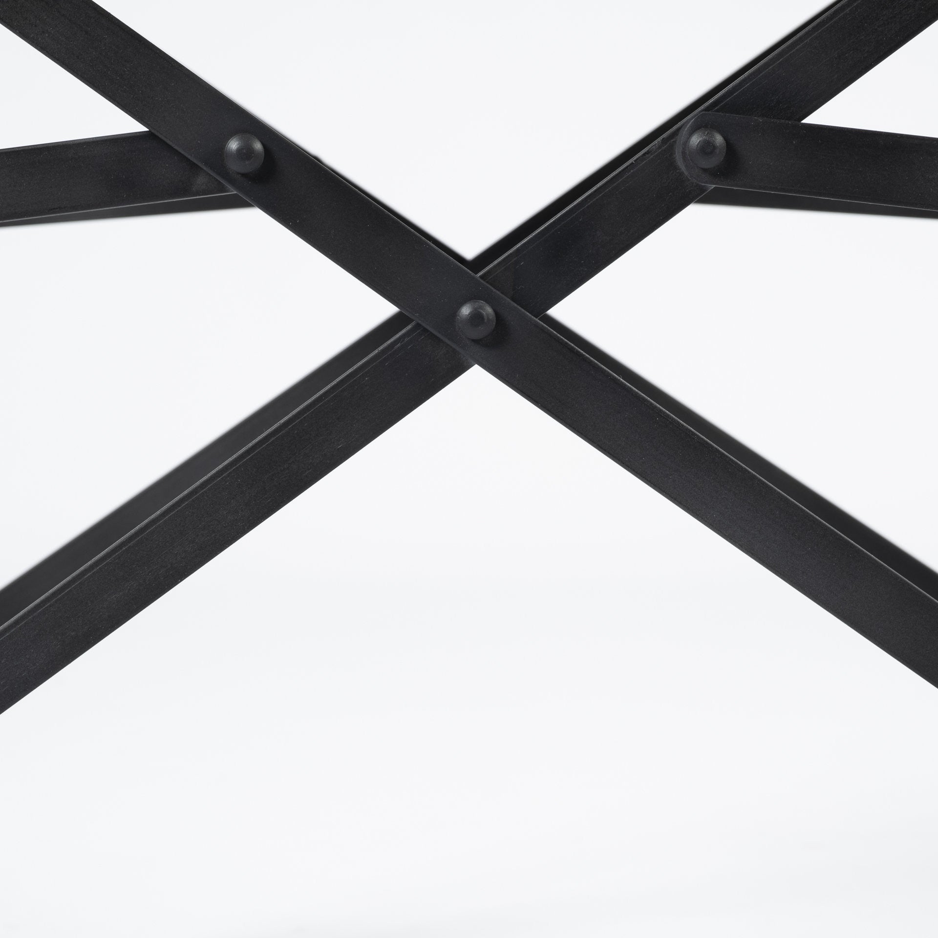 Black Leather With Black Iron Frame Dining Chair