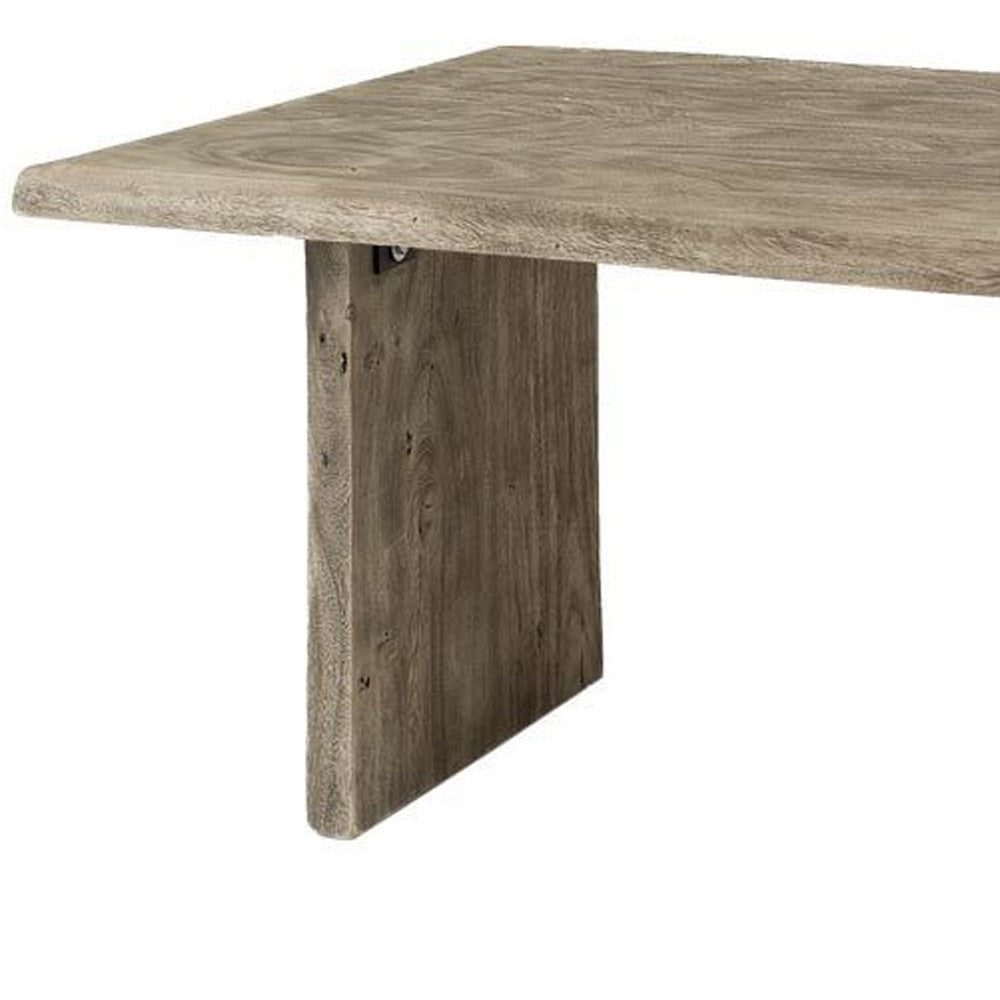 80X30 Rectangular Grey Solid Wood Top & Base Dining Table