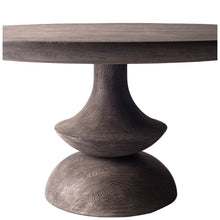 Round Charcoal Gray Solid Wood Table Top And Base Dining Table 60