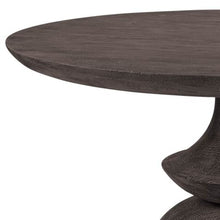 Round Charcoal Gray Solid Wood Table Top And Base Dining Table 60
