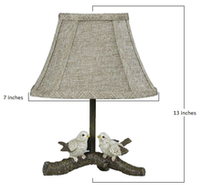 Brown Bedside Table Lamp With Tan Empire Shade 13