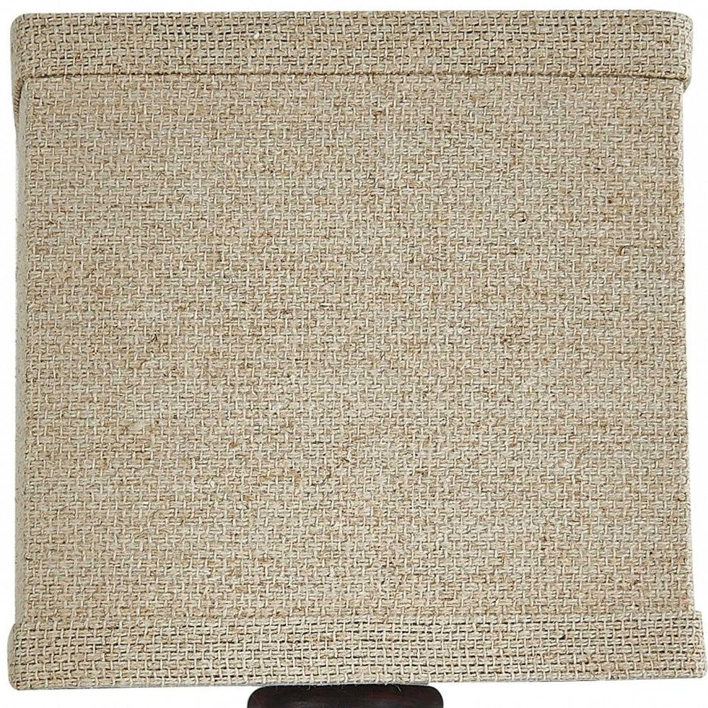 Classic Black Accent Lamp With Neutral Shade