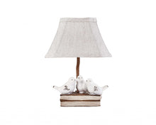 Three Feathered Friends Atop A Stack Of Books Accent Lamp