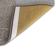 2.5' X 5' Yellow And Gray Patchwork Design Area Rug