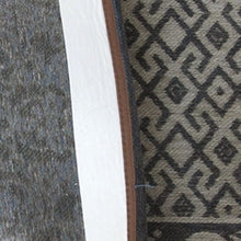 2.5' X 5' Blue Grey And Brown Patchwork Design Area Rug