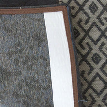 2.5' X 5' Blue Grey And Brown Patchwork Design Area Rug