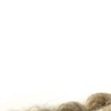 米色和棕色羊毛方形坐墊凳，棉質和毛氈爆米花縫線