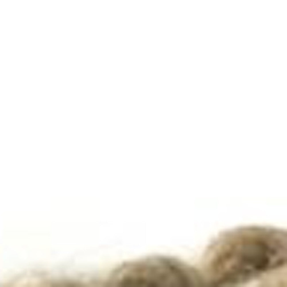 米色和棕色羊毛方形坐墊凳，棉質和毛氈爆米花縫線