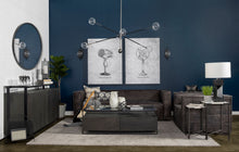 Set Of 2 White Marble Square Top Accent Tables With Black Iron Frame