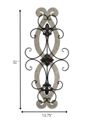 Fleur-De-Lis Spiral Wall Decor