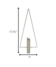 Gray Metal Triangular Planter Wall Decor