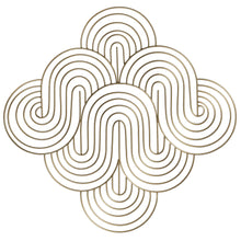 Golden Wave Pattern Wall Decor