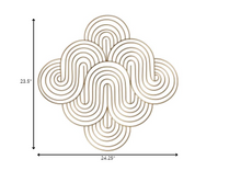 Golden Wave Pattern Wall Decor