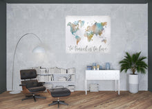 To Travel Is To Live Map Hanging Wall Tapestry