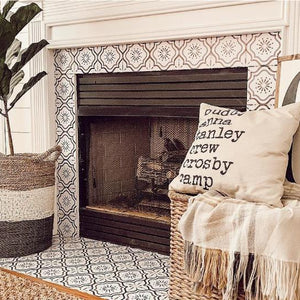 5" X 5" Black And White Mosaic Peel And Stick Removable Tiles