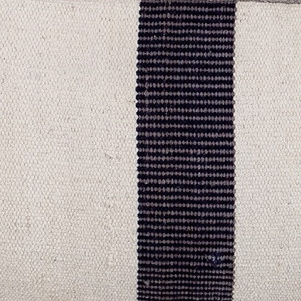 Puf Azteca Gris Marino Y Beige