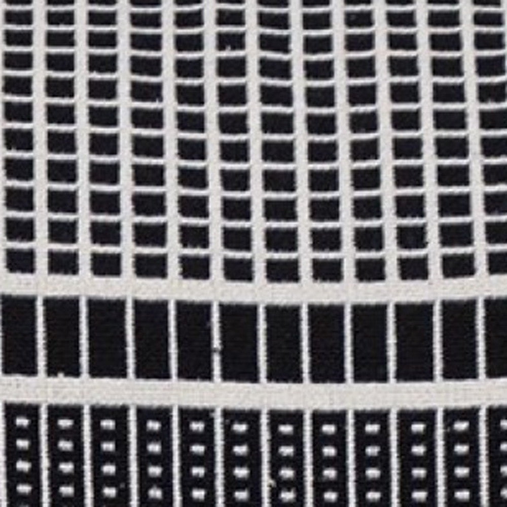 Black And White Abstract Stripes Throw Pillow