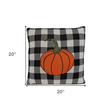 Buffalo Check Pumpkin Throw Pillow