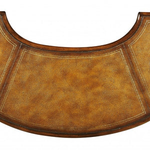 Classic Crescent Shape Leather Top Desk