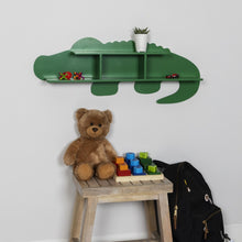 Green Alligator Modern Wall Shelf
