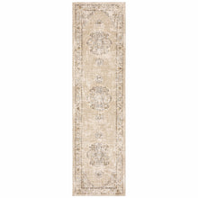 2'X3' Beige And Ivory Center Jewel Area Rug
