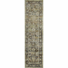 2'X3' Green And Brown Floral Area Rug