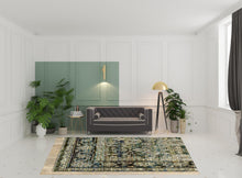 2'X3' Green And Brown Floral Area Rug