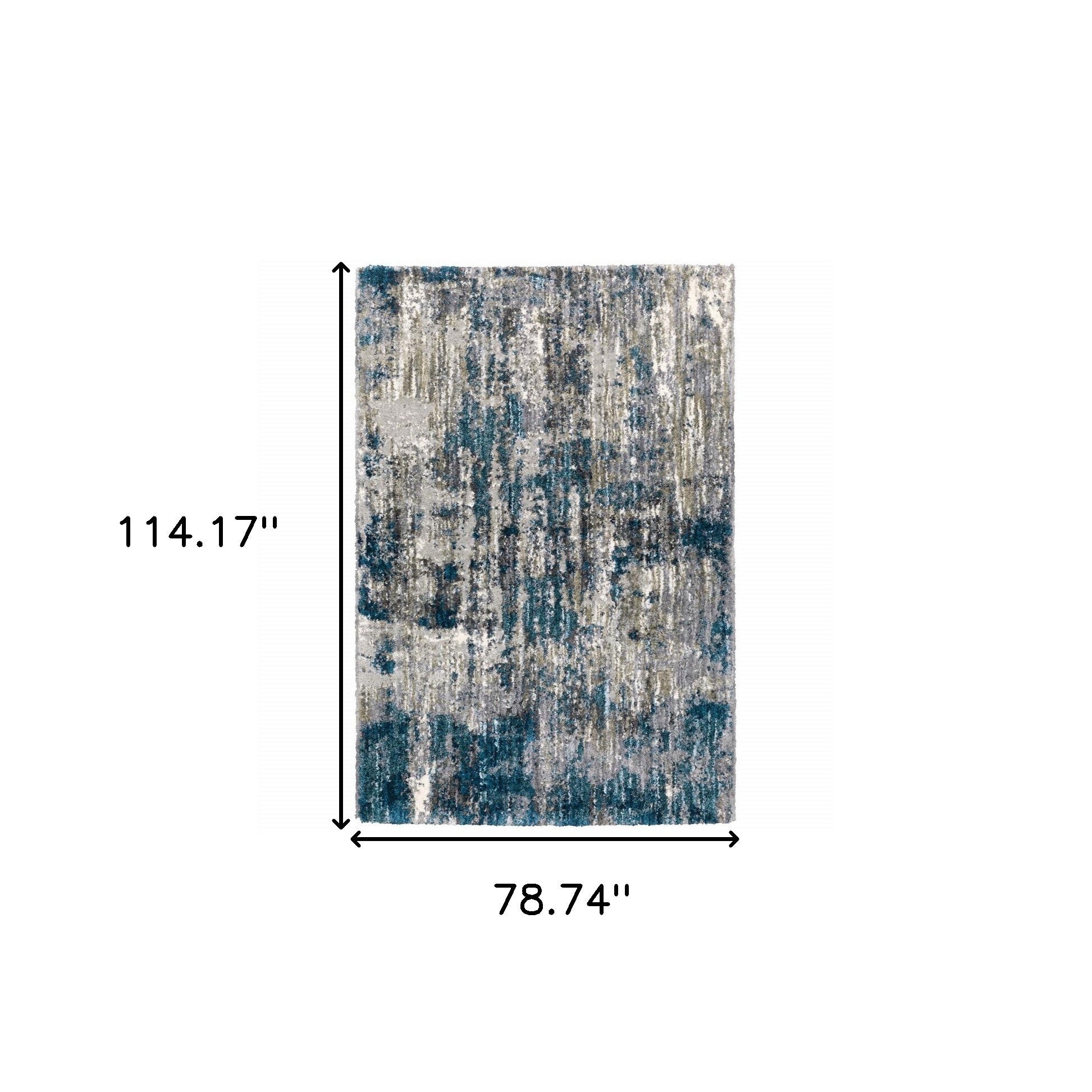 4'X6' Gray And Blue Gray Skies Area Rug