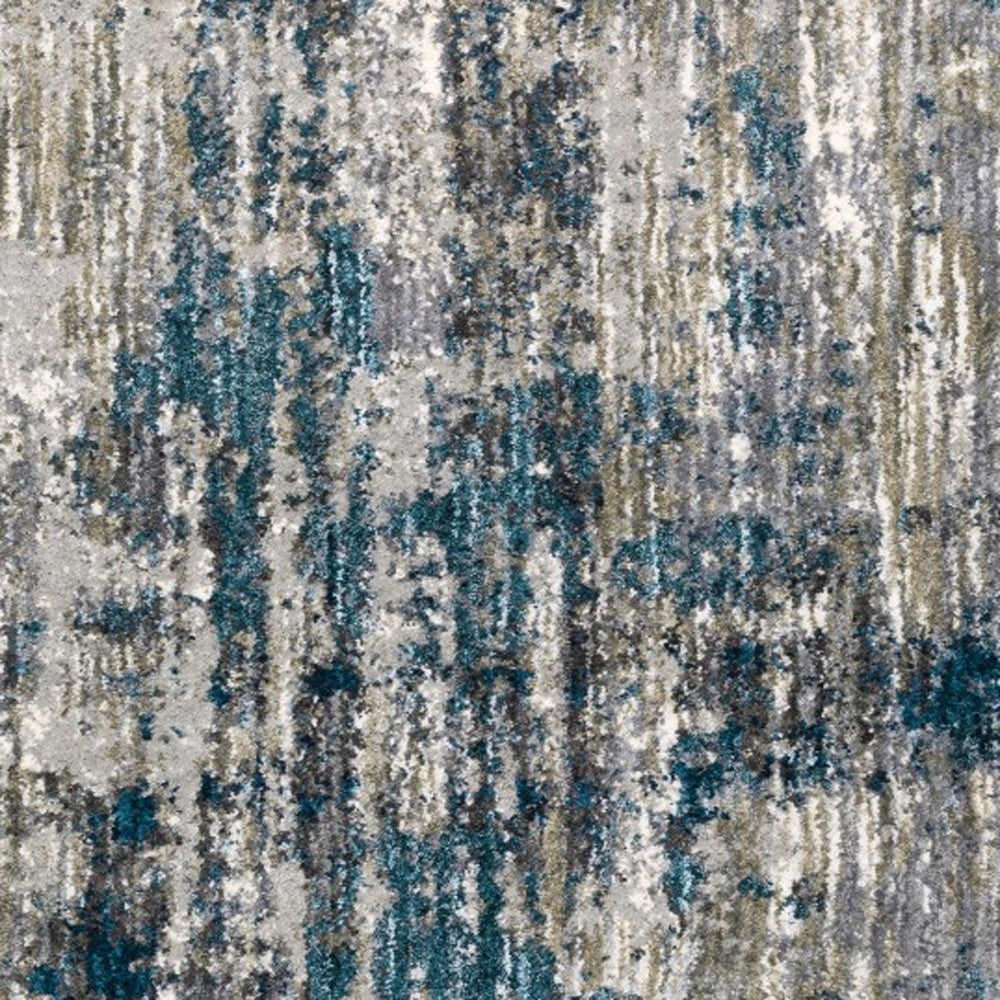 4'X6' Gray And Blue Gray Skies Area Rug