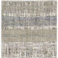 Grey And Ivory Abstract Lines  Runner Rug - 2' x 8'