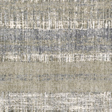 Grey And Ivory Abstract Lines  Runner Rug - 2' x 8'