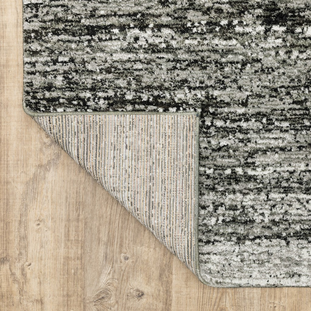 Ash And Slate Abstract Runner Rug - 2'x 8'