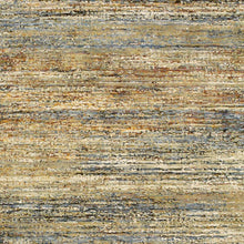 2'X8' Gold And Green Abstract Runner Rug