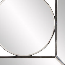 Square Mirror With Center Round Mirror
