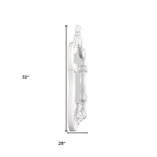 White Baroque Shape Ornate Mirror