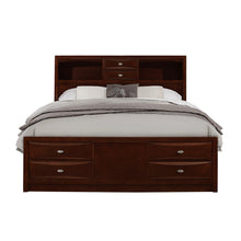 Solid Wood Espresso Linenno Bed