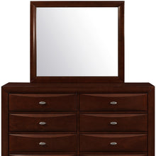 Sleek Dark Cherry Wood Wall Hanging Mirror