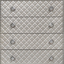 Champagne Toned Chest With Tapered Acrylic Legs And 5 Drawers