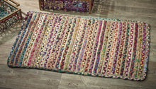 Rainbow Colors Jute Rag Braided Scatter Rug - 2' x 3'