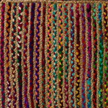 Rainbow Colors Jute Rag Braided Scatter Rug - 2' x 3'