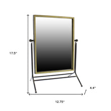 Rustic Goldtone Rectangular Vanity Mirror