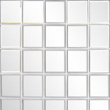 Rectangular Whitewash Window Pane Tile Mirror